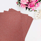 10 Pack | 12inch x 10inch Self-Adhesive Glitter DIY Craft Foam Sheets | Rose Gold
