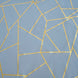 60inch x 102inch Dusty Blue Rectangle Polyester Tablecloth With Gold Foil Geometric Pattern#whtbkgd