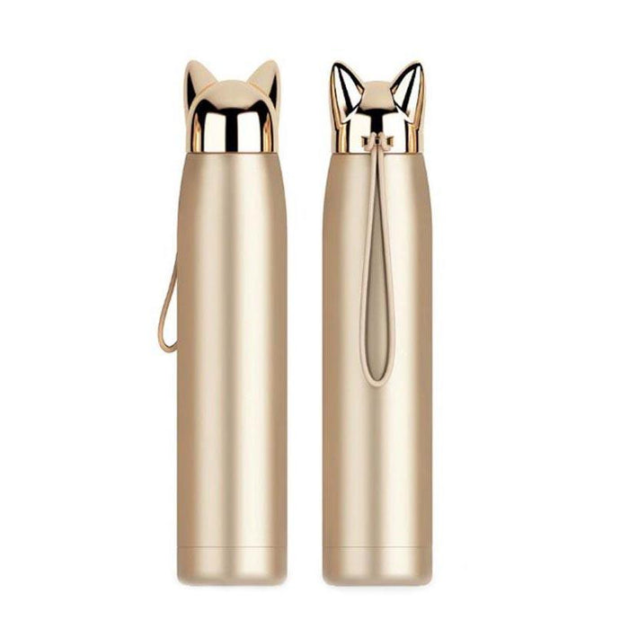 FREE GIFT-10oz Cute Cat Double Wall Stainless Steel Thermos Water Bottle