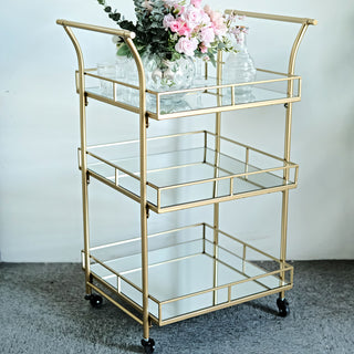 Transform Your Space with a Versatile Gold Metal Teacart Island Trolley