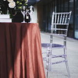 Clear Resin Transparent Chiavari Chair, Armless Stackable Event Chair