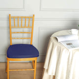 2inch Thick Navy Blue Chiavari Chair Pad, Memory Foam Seat Cushion With Ties and Removable Cover