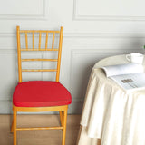 2inch Thick Red Chiavari Chair Pad, Memory Foam Seat Cushion With Ties and Removable Cover