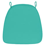 2inch Thick Turquoise Chiavari Chair Pad, Memory Foam Seat Cushion With Ties and Removable Cover#whtbkgd