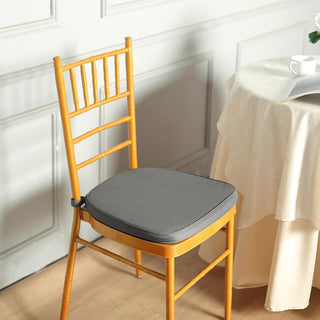 Upgrade Your Chiavari Chairs with the Charcoal Gray Chair Pad