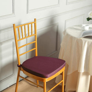 Enhance Your Event with the Burgundy Chiavari Chair Pad