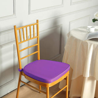 Experience Unmatched Comfort with the Purple Chiavari Chair Pad