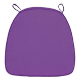 Thick Purple Chiavari Chair Pad, Memory Foam Seat Cushion With Ties and Removable Cover#whtbkgd