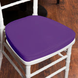 2inch Thick Purple Chiavari Chair Pad, Memory Foam Seat Cushion With Ties and Removable Cover