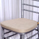 2inch Thick Natural Burlap Chiavari Chair Pad, Soft Cushion With Ties and Removable Cover