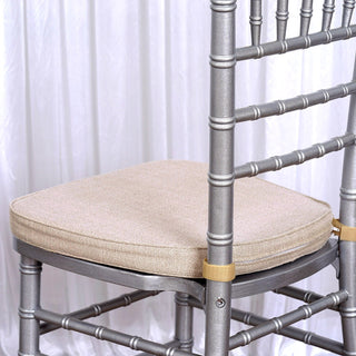 Create a Memorable Seating Experience with the Natural Burlap Chiavari Chair Pad