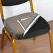 Charcoal Gray Dining Chair Seat Cover, Velvet Chair Cushion Cover With Tie