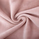 Slide On Dusty Rose Stretch Velvet Dining Chair Seat Cushion Cover With Ties