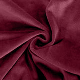 Velvet Dining Chair Seat Cover, Stretch Fitted Seat Cushion Slipcover With Ties - Burgundy