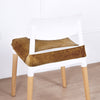 Gold Dining Chair Seat Cover, Velvet Chair Cushion Cover With Tie