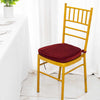 2inch Thick Burgundy Velvet Chiavari Chair Pad, Memory Foam Seat Cushion With Ties Removable Cover