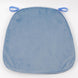 Thick Dusty Blue Velvet Chiavari Chair Pad, Memory Foam Seat Cushion With Ties Cover