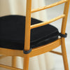 2inch Thick Black Velvet Chiavari Chair Pad, Memory Foam Seat Cushion With Ties and Removable Cover