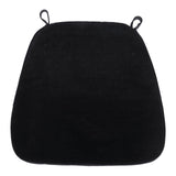 2inch Thick Black Velvet Chiavari Chair Pad, Memory Foam Seat Cushion With Ties and Cover