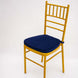 2inch Thick Navy Blue Velvet Chiavari Chair Pad, Memory Foam Seat Cushion With Ties Removable Cover
