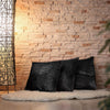 2 Pack | 18inch x 18inch Sequin Throw Pillow Cover, Decorative Cushion Case - Square Black Sequin