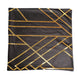 18inch Black/Gold Foil Geometric Print Throw Pillow Covers, Velvet Square Sofa Cushion Covers