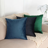 2 Pack | 18inch Navy Blue Soft Velvet Square Throw Pillow Cover