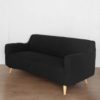 Easy Fit Black Stretch 1-Piece Loveseat Sofa Slipcover: The Perfect Furniture Protector