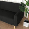 Easy Fit Black Stretch 1-Piece Standard Sofa Slipcover, 3 Seater Jacquard Spandex Fitted Couch Cover