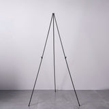 65inch Black Metal Sign Holder Easel Stand, Collapsible Tripod Stand#whtbkgd