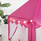 Pink Princess Castle Play House Tent with Star LED Garlands & Carry Bag