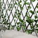 Expandable Wooden Lattice Fence With Artificial Ivy Leaf Trellis Vines, Accordion Backdrop Fencing