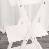 44inch 3-Tier White Wooden Plant Stand, X-Frame Display Shelf Accent Rack