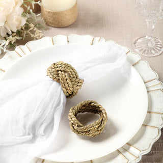 Add Rustic Charm to Your Table with Natural Burlap Napkin Rings
