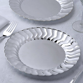 Elegant Silver Disposable Dinner Plates for Your Special Occasions