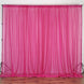 Fuchsia Fire Retardant Sheer Organza Premium Curtain Panel Backdrops With Rod Pockets - 10ftx10ft