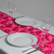 14x108inch Fuchsia Grandiose 3D Rosette Satin Table Runner