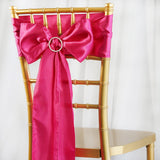 Add Elegance to Your Event with Fuchsia Satin Chair Sashes
