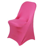 Fuchsia Spandex Stretch Fitted Folding Slip On Chair Cover - 160 GSM