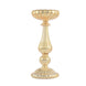Set of 3 | Mercury Gold Glass Pillar Candle Holder Stands, Votive Candle Centerpieces