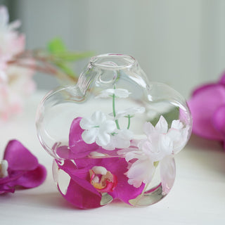 Elegant and Versatile Flower Shaped Glass Wall Vase