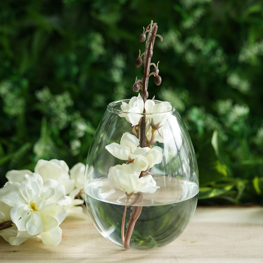 3 Pack | Egg Shaped Glass Wall Vase | Indoor Wall Mounted Planters | Hanging Terrariums