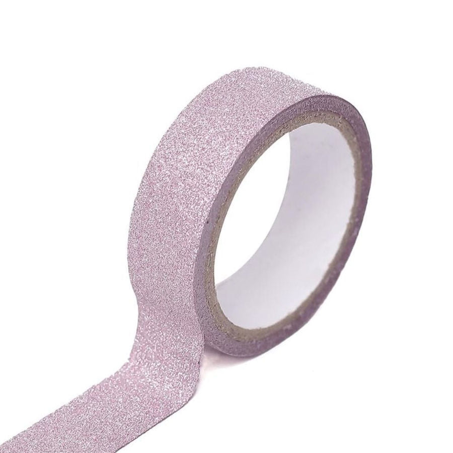 5 Pack | 0.5inch x 5 Yards Pink Washi DIY Craft Glitter Tape#whtbkgd