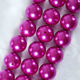 Add a Pop of Color with Glossy Fuchsia Faux Craft Pearl Beads