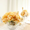 2 Bushes | 17inch Gold Artificial Silk Peony Flower Bouquets
