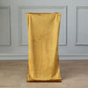 Gold Buttery Soft Velvet Chiavari Chair Back Slipcover, Solid Back Chair Cover Cap