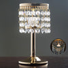 8inch Gold Crystal Beaded Chandelier Votive Pillar Candle Holder, Metal Tealight Candle Stand
