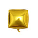 14" Gold Cube Mylar Balloons, 4D Square Foil Balloons#whtbkgd