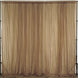 2 Pack | Gold Fire Retardant Sheer Organza Premium Curtain Panel Backdrops With Rod Pockets - 10ft