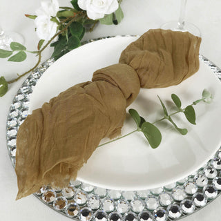 Add a Touch of Elegance with Gold Gauze Cheesecloth Napkins